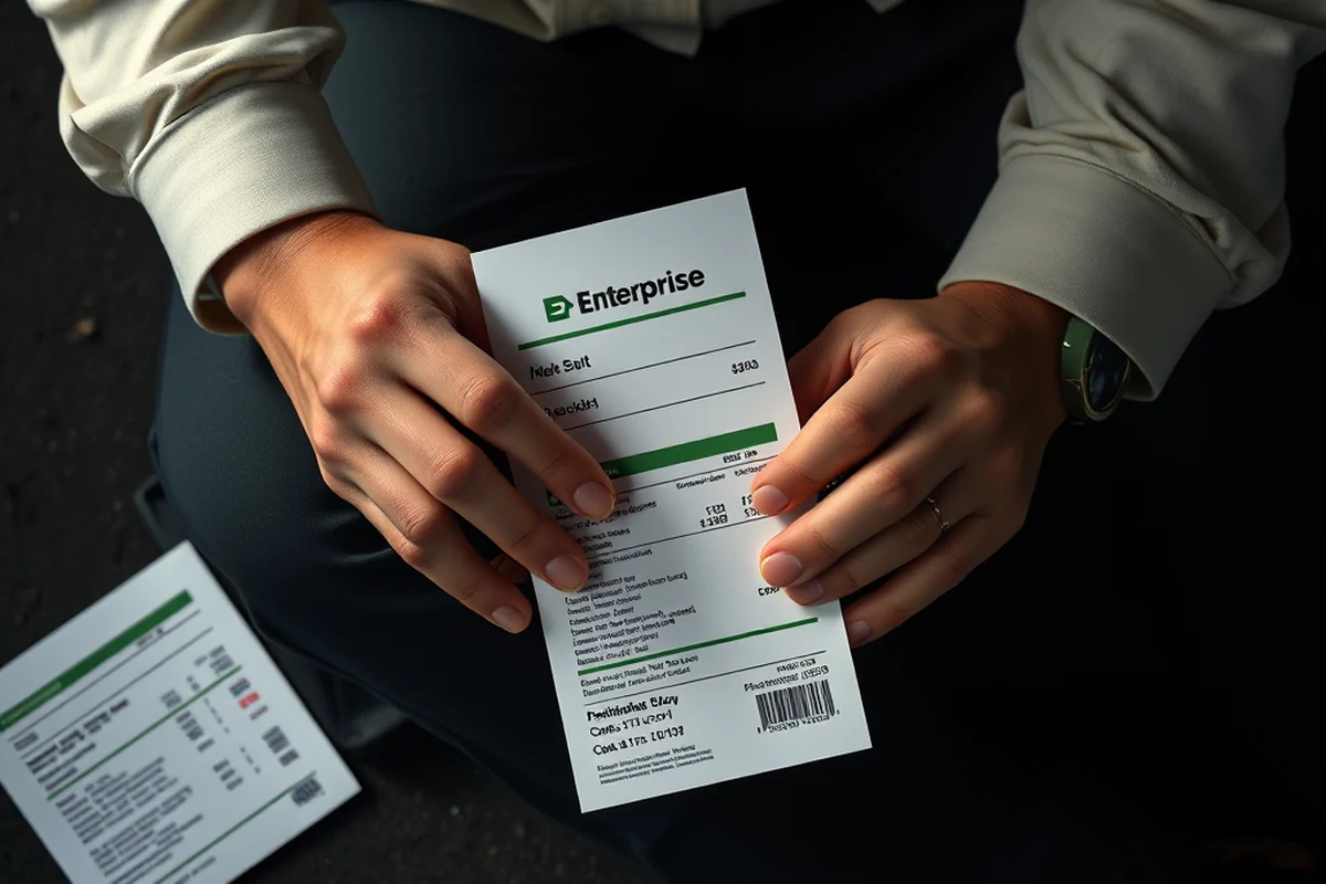 enterprise car rental receipt — Enterprise Car Rental Receipt (the finished result)